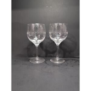 Lenox CandleGlow Crystal Water Goblets Set of 2 Wine Glasses,‎ Vintage 1960-70's